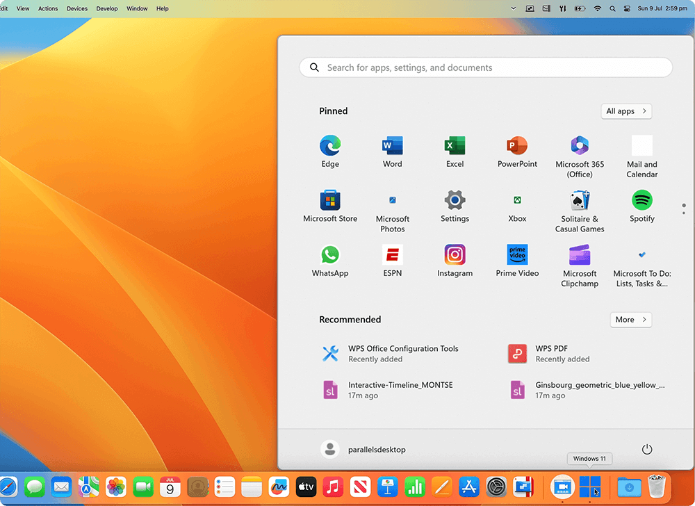 Parallels Virtual Desktop